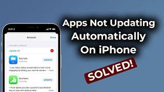 How To Fix Apps Not Updating Automatically on iPhone | Apple info