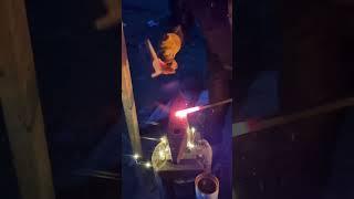 Forging a miniature axe - Yule Calendar 1/4 #shorts