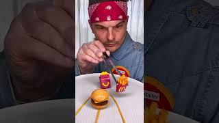 Your Happy meal,Sir️mini cheeseburger,fries,fanta,and Pooh|Fancy restaurant be like|CHEFKOUDY