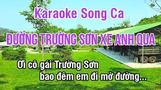 Đường Trường Sơn Xe Anh Qua Karaoke  Nhạc Sống Hay Song Ca (Rê Thứ) ► Karaoke Lê Thiết