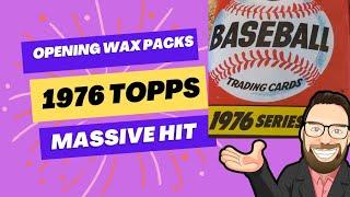 MASSIVE HOF HIT Opening a 1976 Topps Baseball Wax Pack! WOW