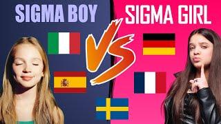 Betsy Sigma Boy VS Мария Sigma Girl - French, Español, Swedish, Italiano, Deutsch.Which lyrics like?