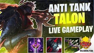 Anti-Tank Talon Build In Action - Wild Rift HellsDevil Plus Gameplay