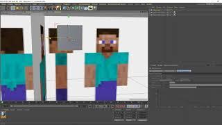 Создание 3D модели Стива в программе Cinema 4D
