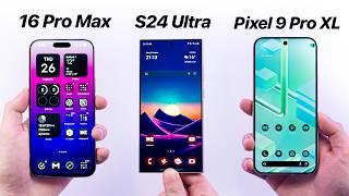 iPhone 16 Pro Max vs S24 Ultra vs Pixel 9 Pro XL - The BEST 2024 Smartphone?