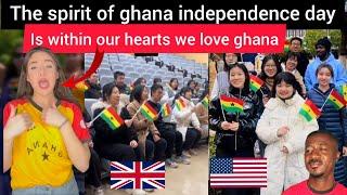 the foreigners with a joyful heart welcoming Ghanaians independence day