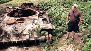 Ukrainian Man Plants Garden Around Destroyed Russian Tank