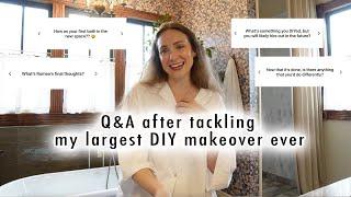 COTTAGE DIARIES | Q&A after tackling my LARGEST DIY MAKEOVER ever