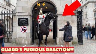 King's Guard Loses Patience as Tourist Breaks Rules – See the Horse Guard's Reaction!