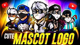 🟡[NEW] Free Fire Cute Mascot Logo Pack | Character Vector Logo Pack | Free 