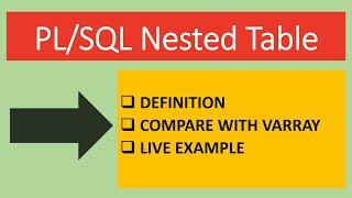 PL/SQL - Nested Table as Database Object