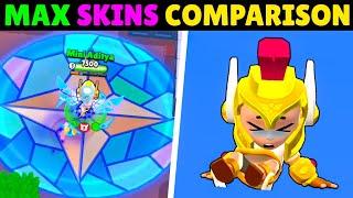 Brawl Stars Max Skins Comparisons | Angel Max Vs Hermes Max