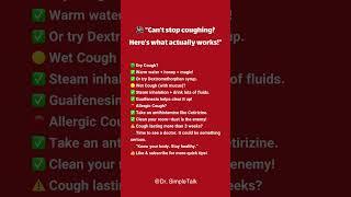 “Stop Your Cough in Seconds!   #health #healthy #shorts #doctor #medical