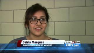 College of Saint Mary surprised Osiris Marquez with $80,000 Scholarship