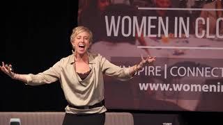 Sage Lavine, speaking at the Women in Cloud Summit 2019