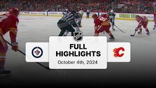 Jets at Flames | October 04, 2024 | NHL Full Game Highlights