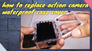 HOW TO REPLACE ACTION CAMERA WATERPROOF CASE COVER DISCONNECT REMOVE SWITCH GOPRO AKASO BRAVE VISION