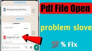 pdf file not opening in mobile | pdf file not opening in whatsapp | pdf file not opening