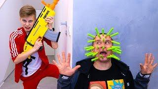 Nerf- GUN.НАКАЗАЛ Хриплого..Nerf vs Thief...