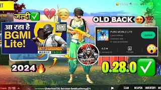 Pubg Lite New 0.28.0 Old Back Update 2024 | Bgmi Lite | Pubg Lite 0.28.0 Comeback Update 2024 