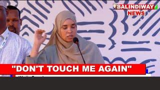 "DON'T TOUCH ME!" Drama as Wajir Woman Rep almost slap Ruto MC after trying to stop her in Wajir!