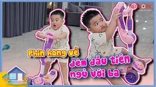 Đêm đầu tiên cu Phin ngủ ở nhà với ba Dương Lâm, hên quá nửa đêm không đòi về