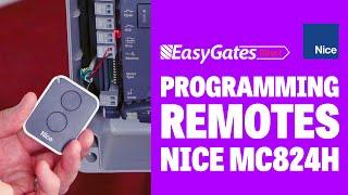 Nice MC824H - How to registering and programming remote controls