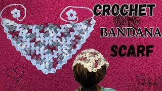 EASY CROCHET BANDANA FOR BEGINNERS  #crochet #jacquelinemeju
