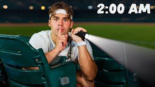 Overnight Inside a Baseball Stadium | 24 Hour Challenge