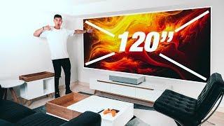 The 120" 4K PROJECTOR SETUP!!! - LG CineBeam