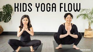 Yoga flow for parents and kids | 12min