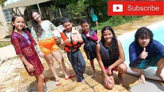 #Desafio da Queimada na #piscina |FAMILIA LIMA BR #divertido #education