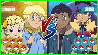 Pokemon Battle Pedia: Clemont and Bonnie Vs Leon and Hop