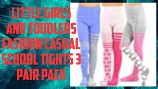 Little Girls and Toddlers Fashion Casual School Tights 3 Pair Pack #shorts #carrotgold #skynewtube