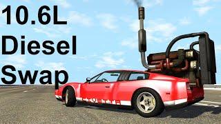 Big Rig Diesel Swapped Supercar! BeamNG. Drive