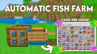 Best EASY AFK Fish Farm Minecraft 1.21 Minecraft Bedrock Edition!