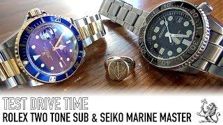 Test Driving A Rolex Submariner 16613 & A Seiko Marine Master 300m SBDX017 Automatic Dive Watch