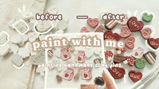 Painting Handmade Clay Pins | Paint With Me #44 | Indonesia