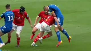 Massive tackle by Keith Earls