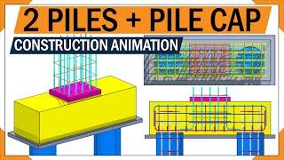 Understanding How to Reinforce Pile foundation | Pile design reinforcement | Pile cap | rebar | 3D