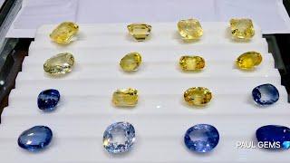 19 different Lot Of Natural Ceylon Mines Pukhraj /Neelam/ Pitambari & Raktamukhi Neelam || PAUL GEMS