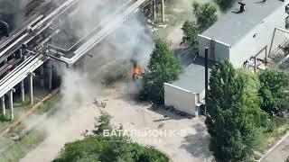 KamAZ-4350 Destroyed Near an Oil Refinery by Artillery