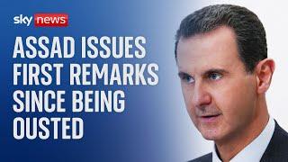 Ousted Syrian leader Bashar al Assad issues first statement since fall of regime