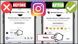 Instagram Reply Option Not Showing Fix I How To Fix Message Swipe Reply Not Working Instagram