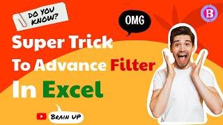 Excel Advanced Filter or Criteria | How to use advanced filter in excel | Dynamic Filter