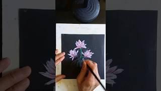 Perfect Petals Painting with an Angled Brush #acrylicpainting #shorts