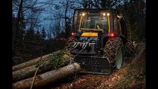 Promocijski video za UNIFOREST 2x100H winch with NEW VALPRO forest tractor - Alenfra Productions