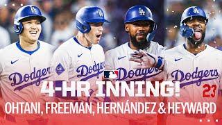 Ohtani, Freeman, Hernández and Heyward make it a 4-HR inning for the Dodgers! 