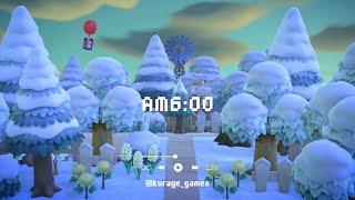 祝10万回再生 ️ あつ森BGM「午前6時」雪景色｜Animal Crossing BGM + Hourly Music Playlist 