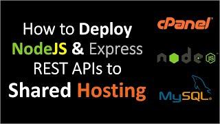 How to deploy nodejs and express REST APIs to Shared Hosting including database